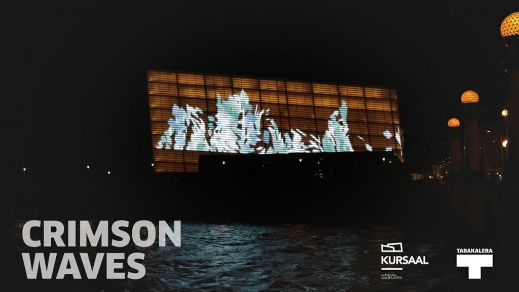 CrimsonWaves 1920X1080px La fachada del Kursaal será una gran obra digital a partir de septiembre