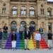 Imagen de todos los grupos municipales el pasado 18 de junio con motivo del Día del Orgullo LGTBI+. Foto: Ayto