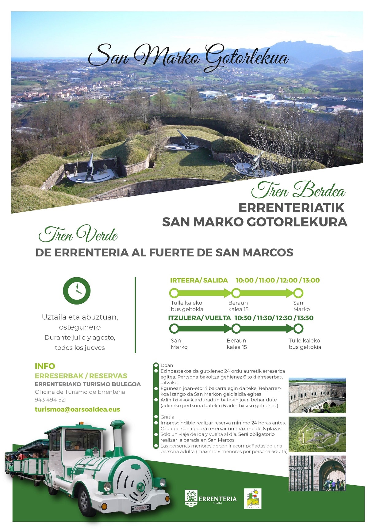 san Marcos Tren Verde al Fuerte de San Marcos con reserva