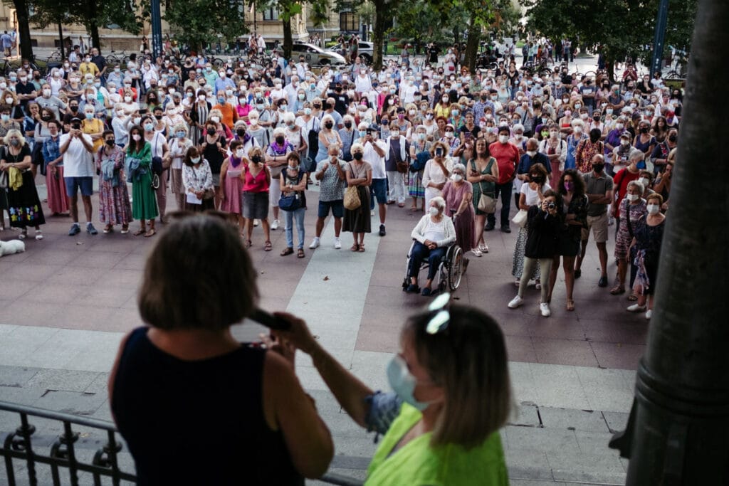 DSCF8848 Concentraciones en Donostia tras la llegada de los talibanes al poder en Afganistán