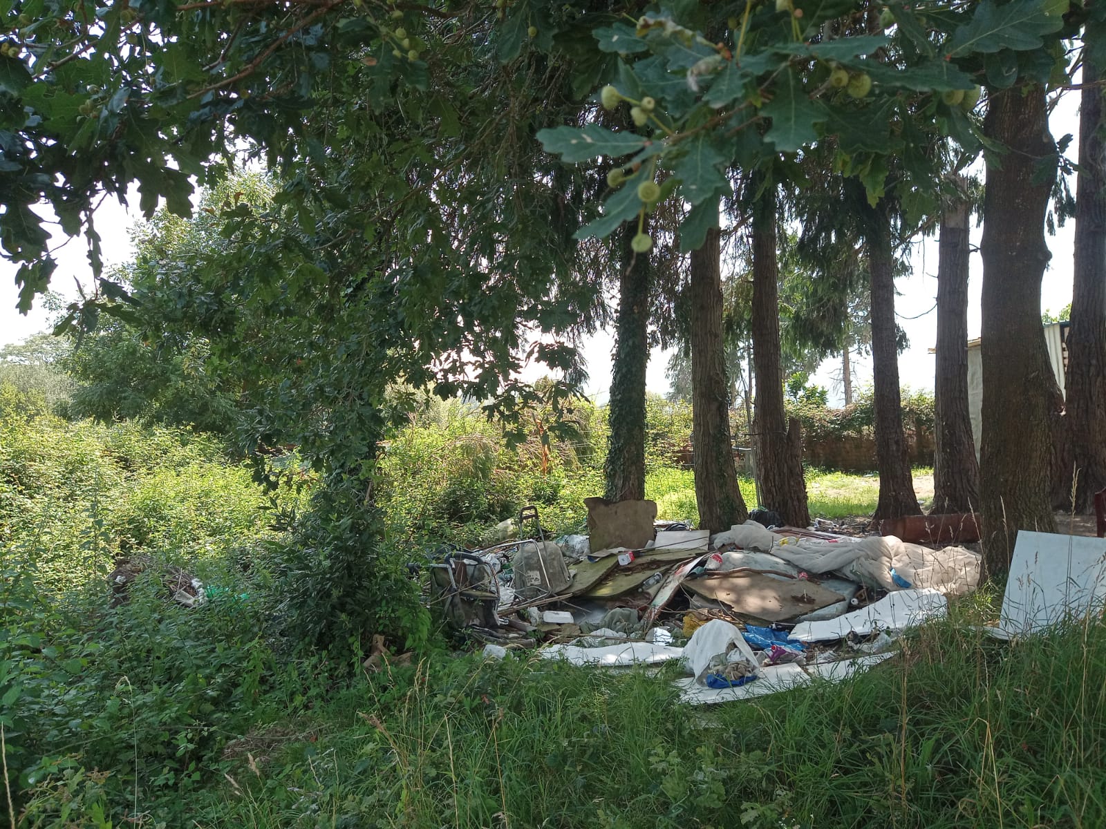 Basura junto a las huertas de Txenperenea (Irun)