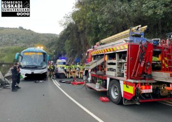Accidente en Zestoa. Foto: Bomberos de Euskadi