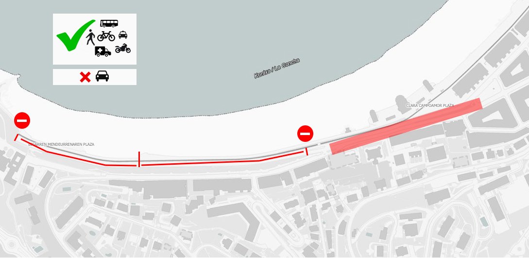 cierre concha El Paseo de la Concha se cerrará a los vehículos a partir del 28 de septiembre