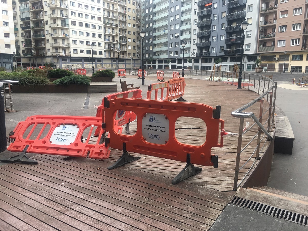 soldados Amara Berri: obras de mejora en la Plaza de los Soldados