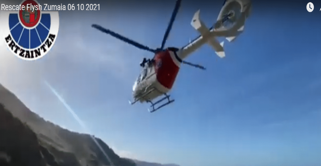 Flysh Ertzaintza Rescate de una pareja en el flysh de Zumaia