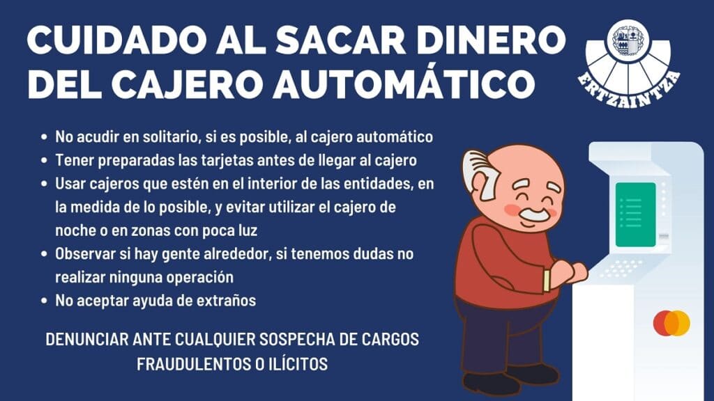 cajeros La Ertzaintza alerta del 'timo del ayudante' en Gipuzkoa