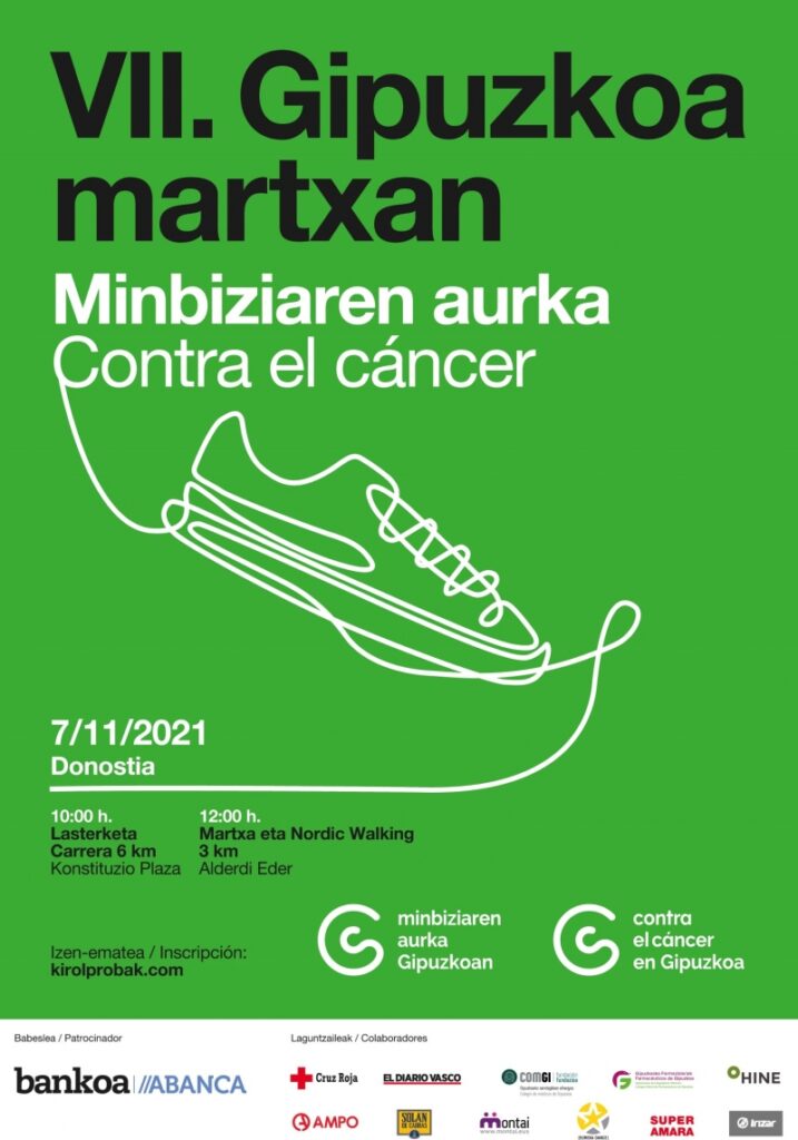contra el cancer2 Llamada a moverse contra el cáncer el 7 de noviembre en Donostia