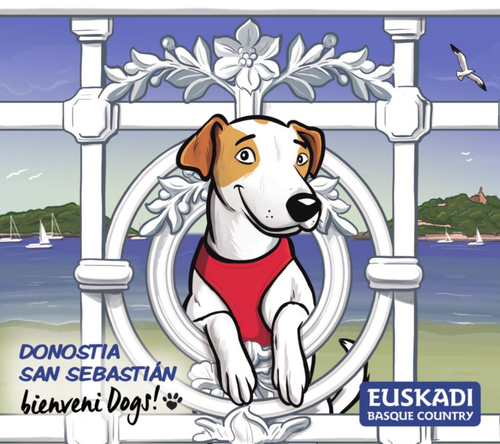 pipper Pipper, el perro turista, recorre los destinos vascos 'dog friendly'