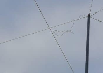 Cables instalados con motivo de la Navidad en Donostia. Foto: Eguzki
