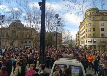 Imagen de este mediodía en Donostia. Foto: Bizitza