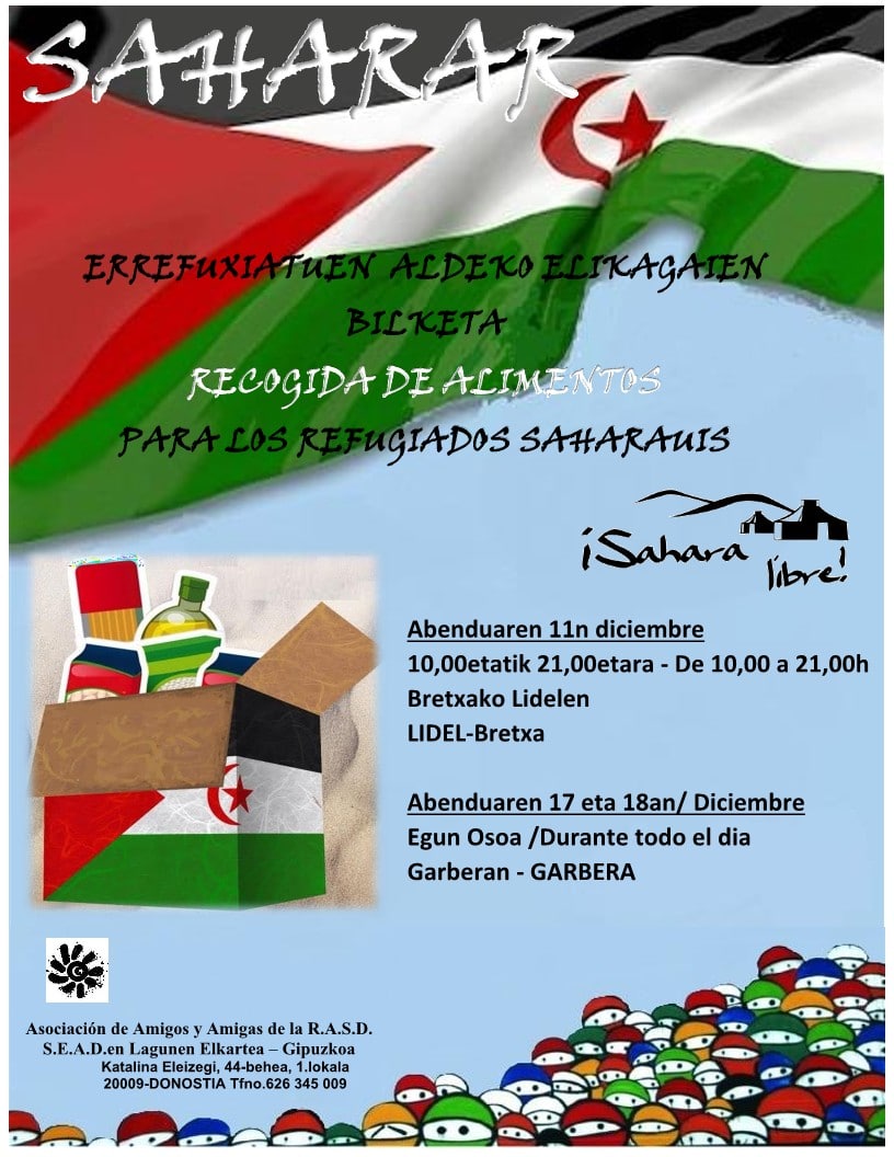 CAMPANA 2021 1 1 Concierto y recogida de alimentos en Donostia a favor del Sáhara