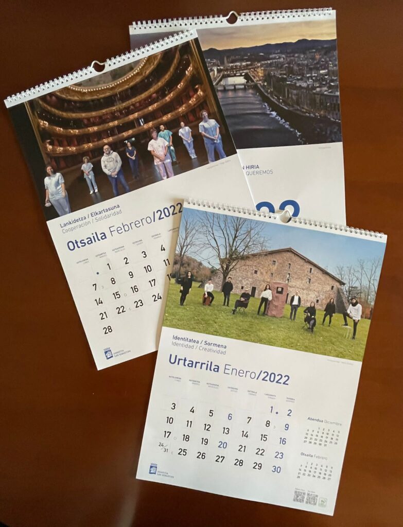 Egutegia2 El calendario 2022 de San Sebastián se repartirá el lunes