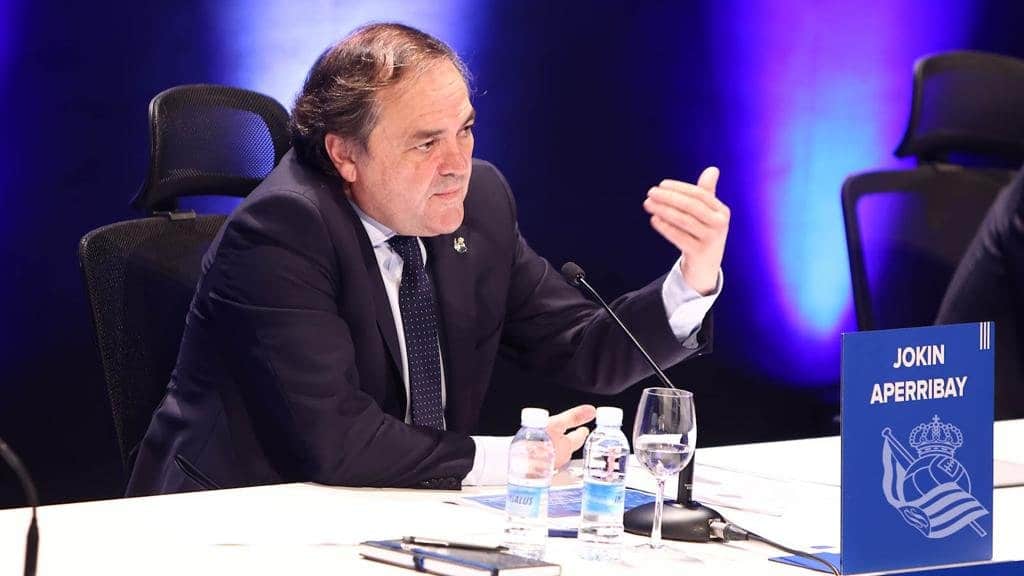 Jokin Aperribay La Real Sociedad aprueba un presupuesto de 136 millones con el 99,5% de apoyo social