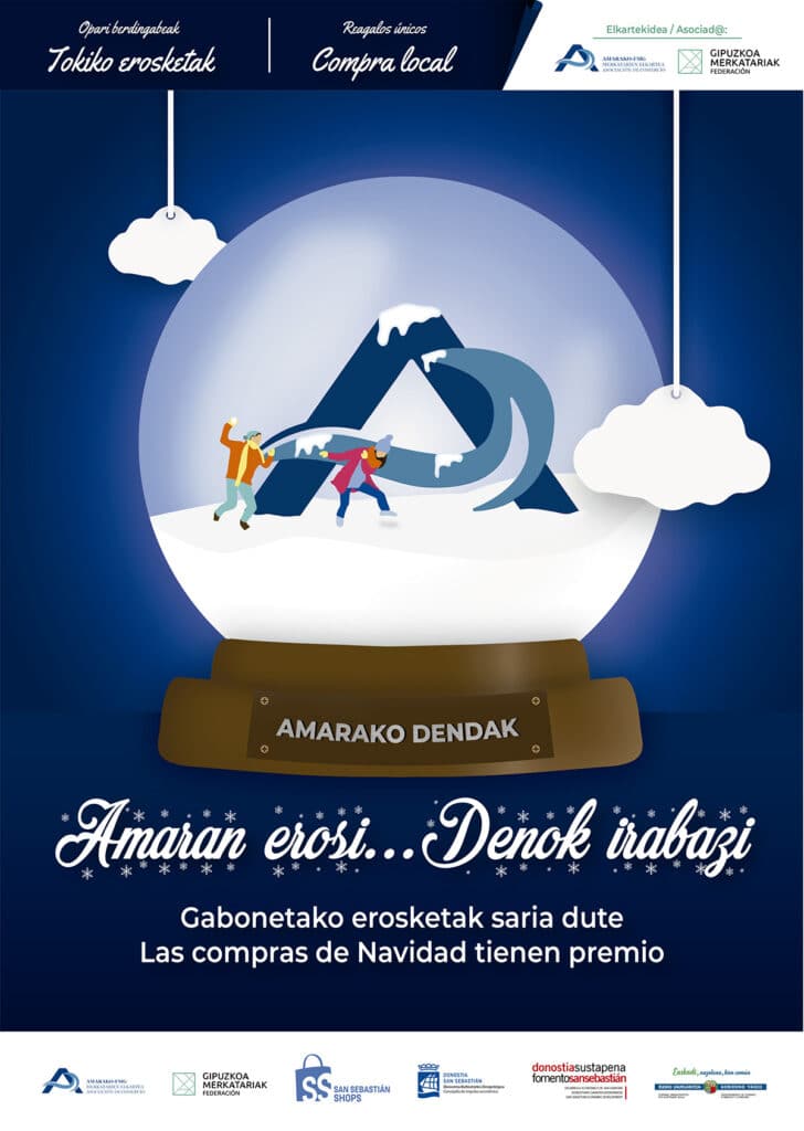 cartel Las compras de Navidad en Amara tienen premio