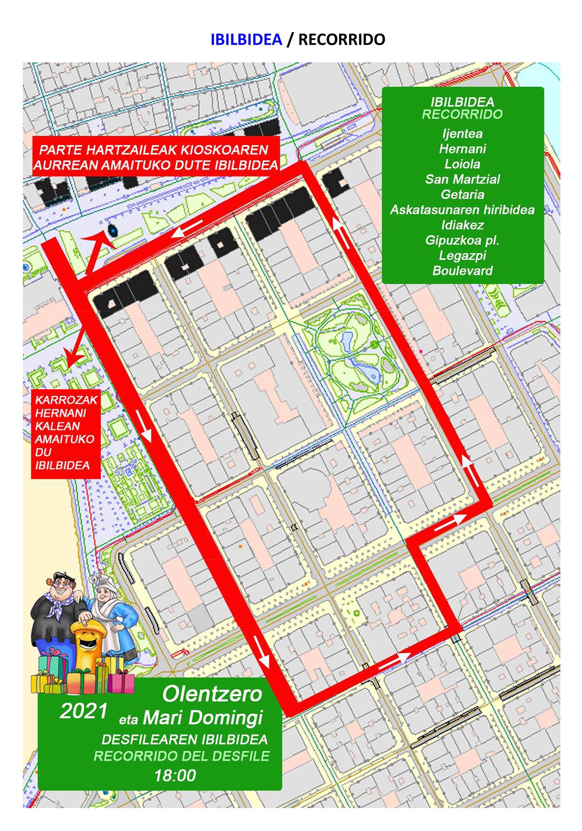¿Vamos a ver a Olentzero y Maridomingi, que ya están en Donostia? 2 recorrido olentzero 2021 ¿Vamos a ver a Olentzero y Maridomingi, que ya están en Donostia?