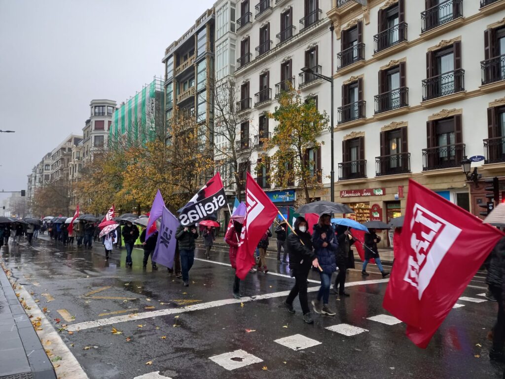 sindicatos1 Manifestaciones sindicales en Donostia y otras ciudades vascas