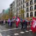 Manifestación de los sindicatos esta mañana en Donostia y otras ciudades vascas. Foto: A.E.