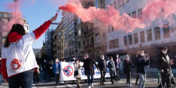 Manifestación a favor de la sanidad pública en Euskadi. Fotos: Santiago Farizano
