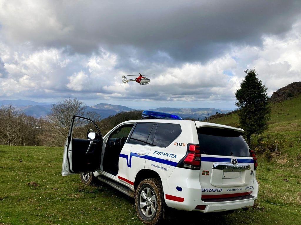 Zizurkil Fallece un ciclista en una pista forestal de montaña en Zizurkil