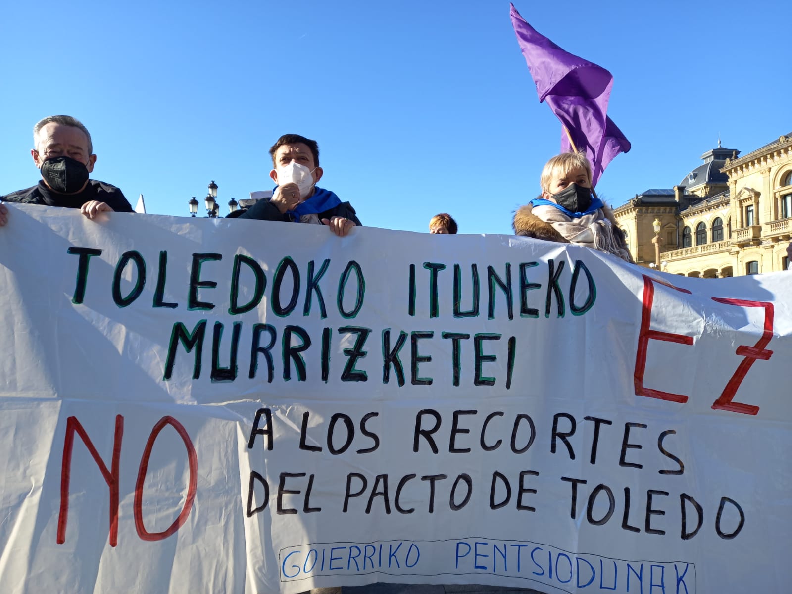 pensionistas2 Los pensionistas gipuzkoanos celebran en la calle sus cuatro años más reivindicativos