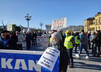 Manifestación del 15 de enero de 2022. Foto: DonostiTik