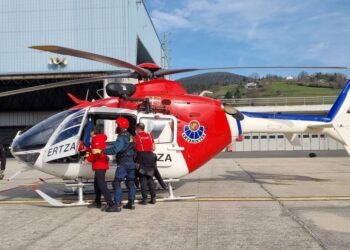 Imagen de archivo. Helicóptero de la Ertzaintza. Foto vía twitter