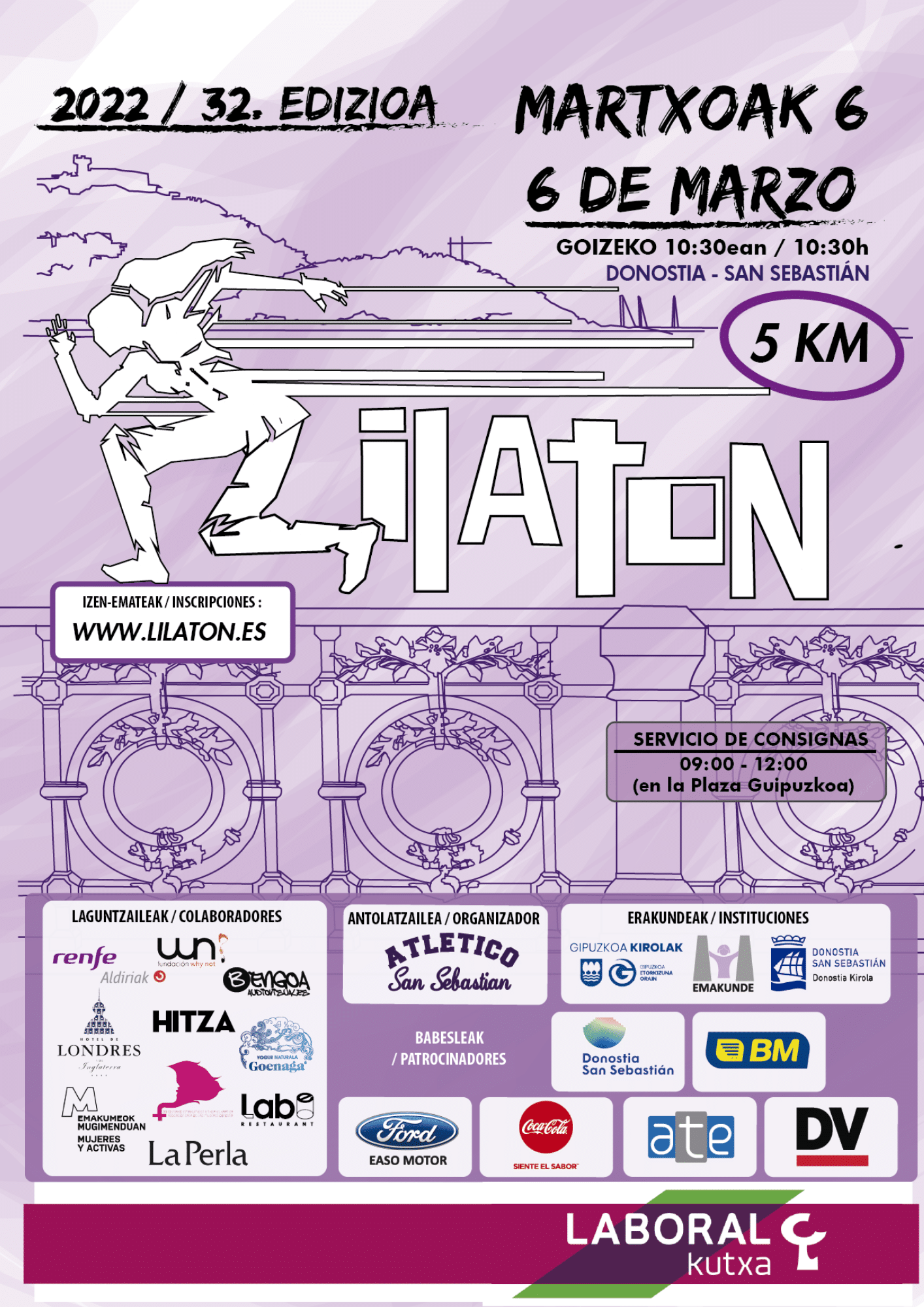 Lilaton cartel 2022 - 5.000 inscritas en la Lilaton de este domingo en Donostia