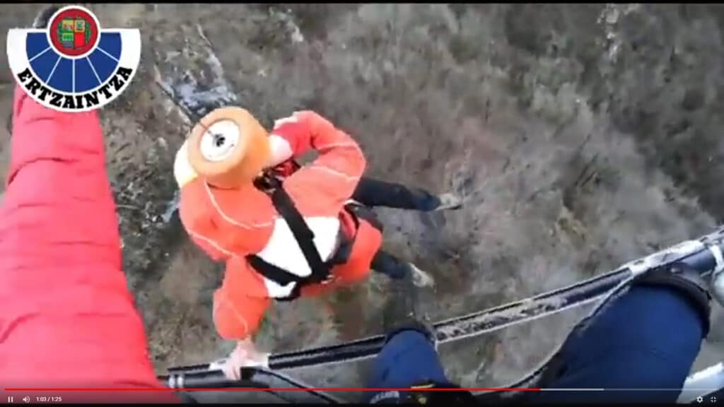 rescate txindoki (Vídeo) Rescate en Txindoki de una montañera accidentada