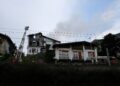 Incendio en Villa Euskal Kabiya en Calzada de Egia 55. Fotos: Santiago Farizano