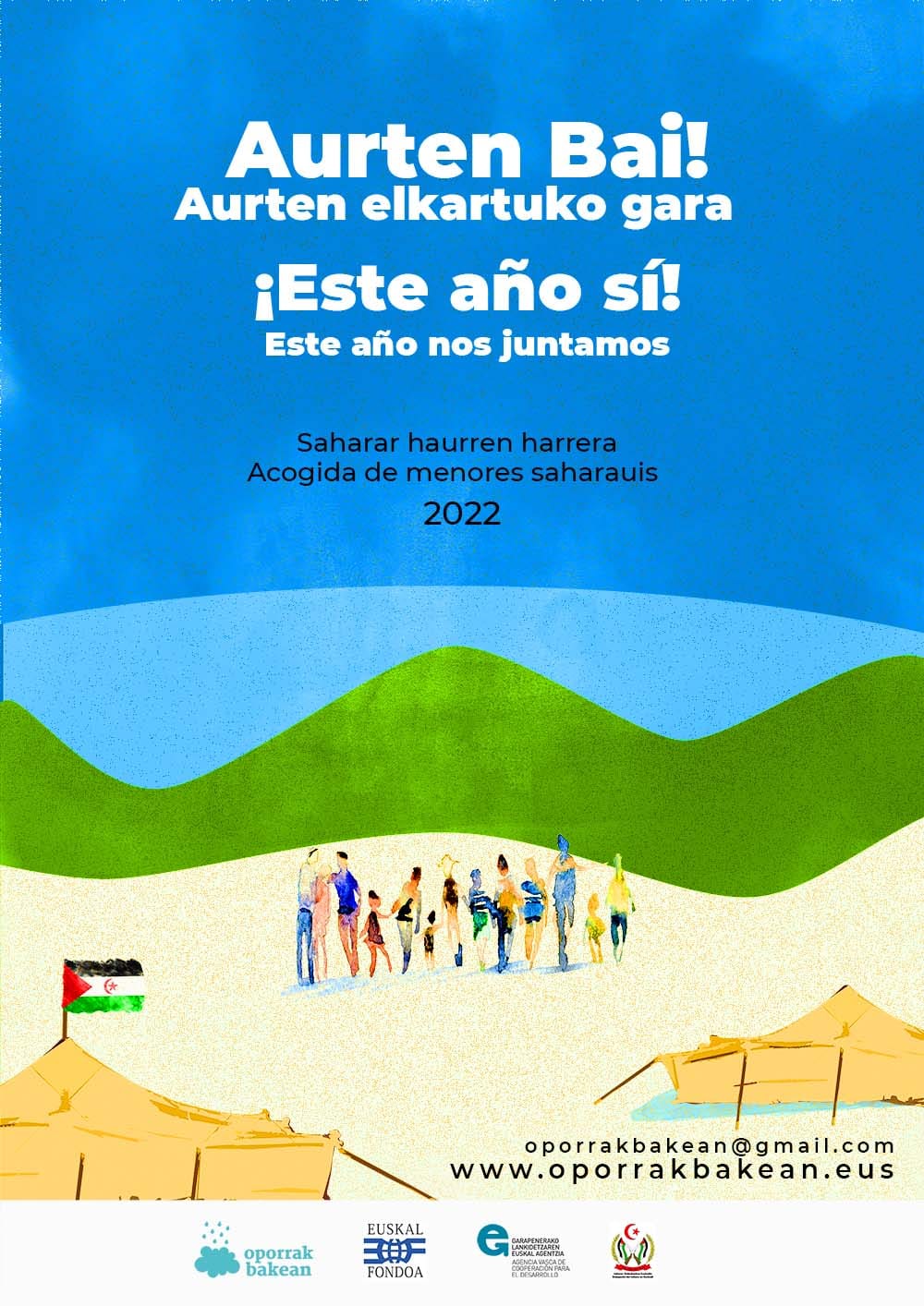 kartela - Llamamiento para acoger a niños saharauis este verano en Donostia