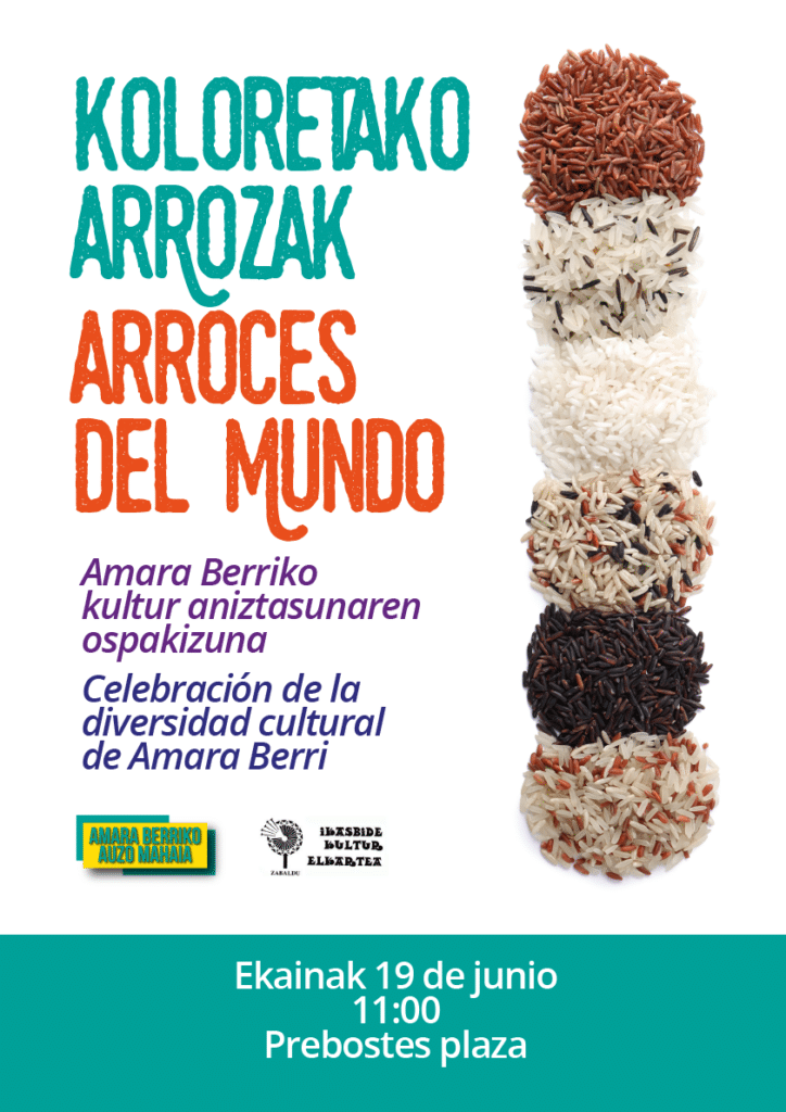 Kartela La diversidad de Amara Berri se celebrará cocinando arroz