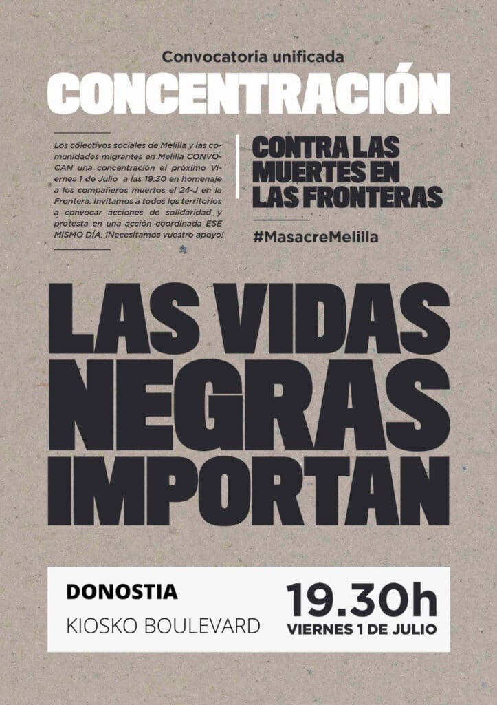 las vidas mas negras Concentración este viernes en el Boulevard por los fallecidos en Melilla