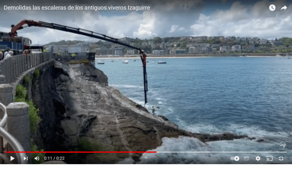 Vídeo: Demolición de las escaleras de Viveros Izaguirre en el Paseo Nuevo 2 viveros escaleras Vídeo: Demolición de las escaleras de Viveros Izaguirre en el Paseo Nuevo