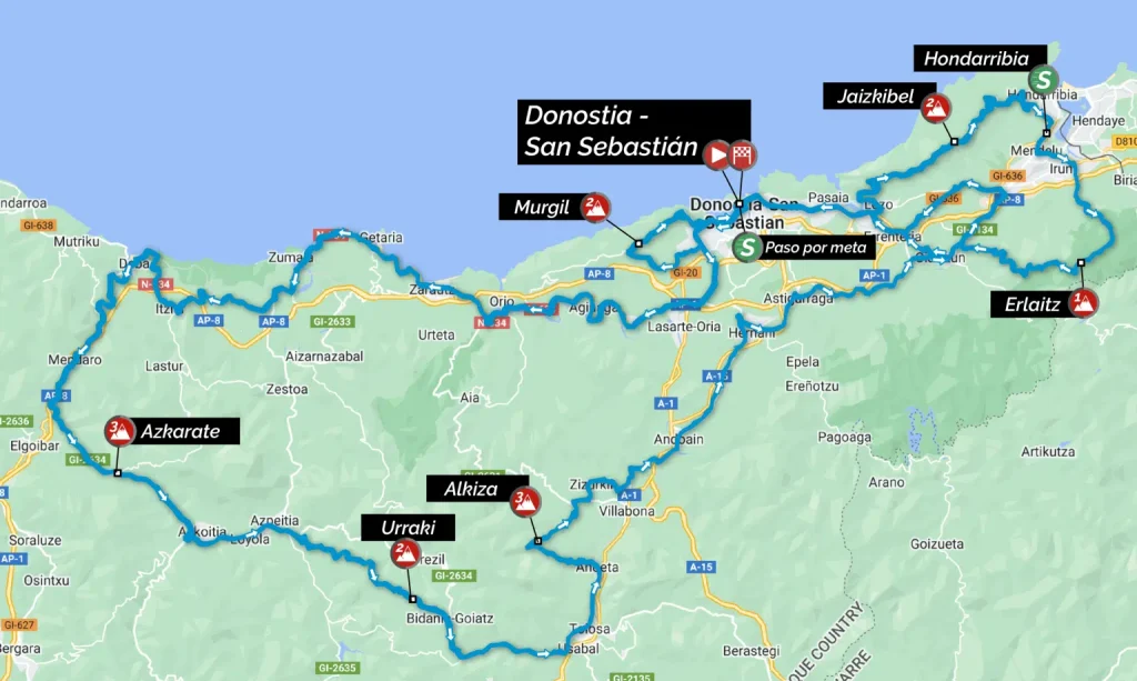 El Boulevard se cerrará viernes y sábado por la Clásica San Sebastián 9 Clasica mapa El Boulevard se cerrará viernes y sábado por la Clásica San Sebastián