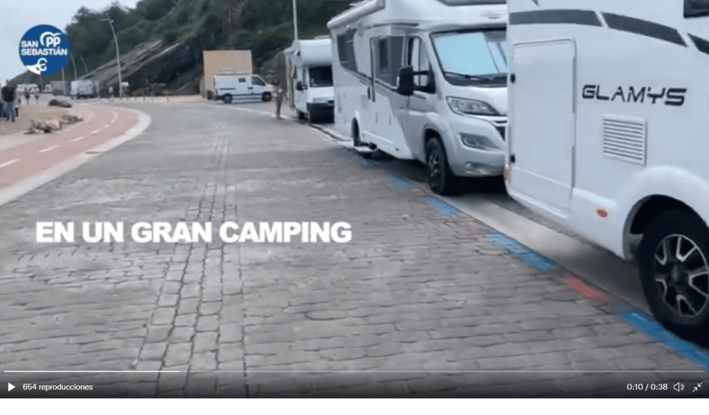 autocaravanas pp El PP critica la "permisividad" con las autocaravanas en Donostia