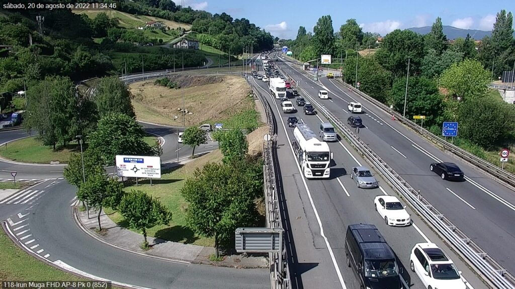 Irun muga Retenciones kilométricas en Irun, Zarautz y Vitoria
