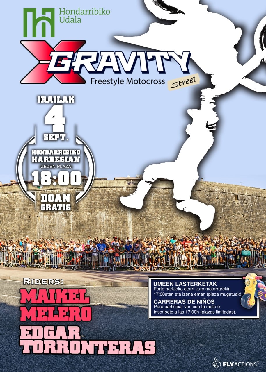 Cartel Hondarribia 22 1 - X-Gravity Street: espectáculo de máximo nivel en Hondarribia este domingo