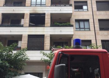 Resultado del incendio en un segundo piso Benta Berri. Foto: Ayto