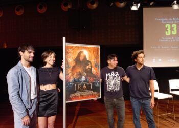 El equipo de Irati en la Semana de Cine Fantástico y de Terror de Donostia en octubre de 2022. Foto: DonostiTik