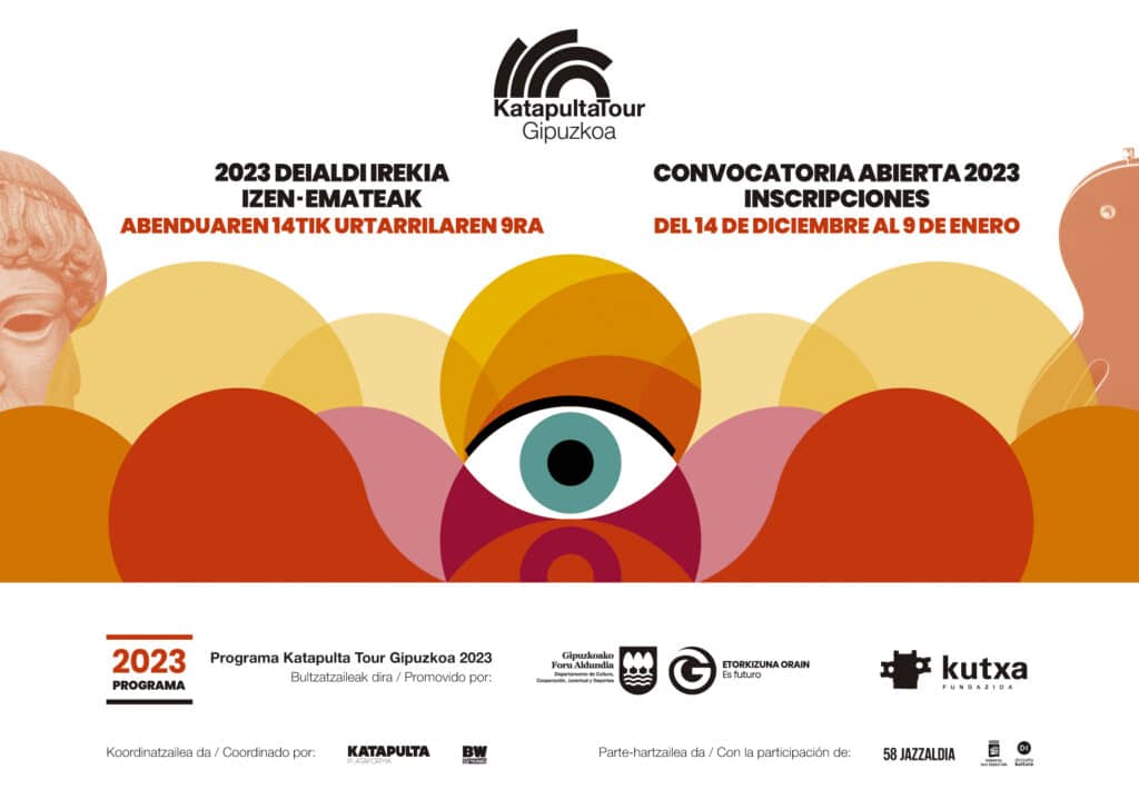 Convocatoria abierta Deialdia irekita Katapulta Tour Gipuzkoa 2023 bilingue Últimos días para inscribirse en el programa 'Katapulta Tour Gipuzkoa'