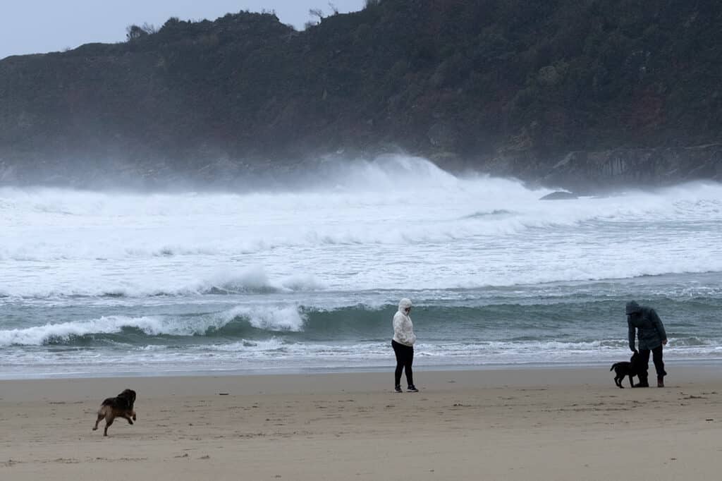 Zurriola (Euskadi) 11 avisos y 2 alertas por olas, lluvia, viento y nieve hasta el miércoles