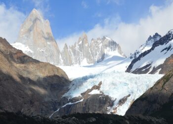 El pico Fitz Roy en la Patagonia.