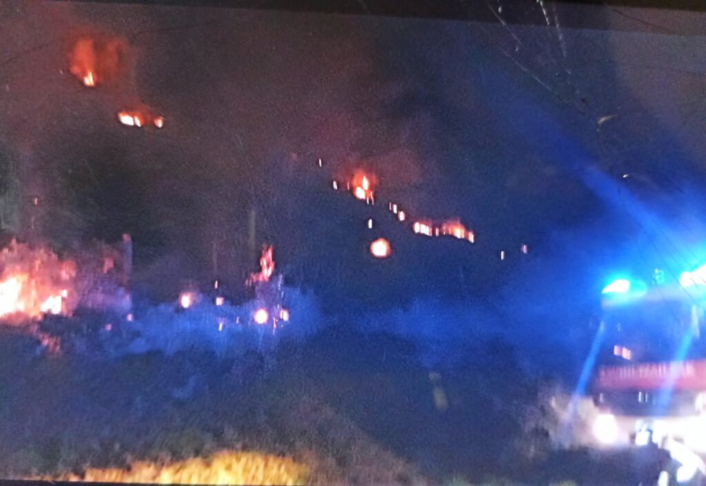 Oiartzun Un fuego en una furgoneta provoca un incendio forestal en Oiartzun