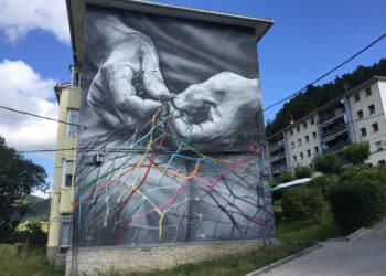 Mural en Ondarroa (Bizkaia), tercer mejor del mundo. Imagen de streetartcities.com