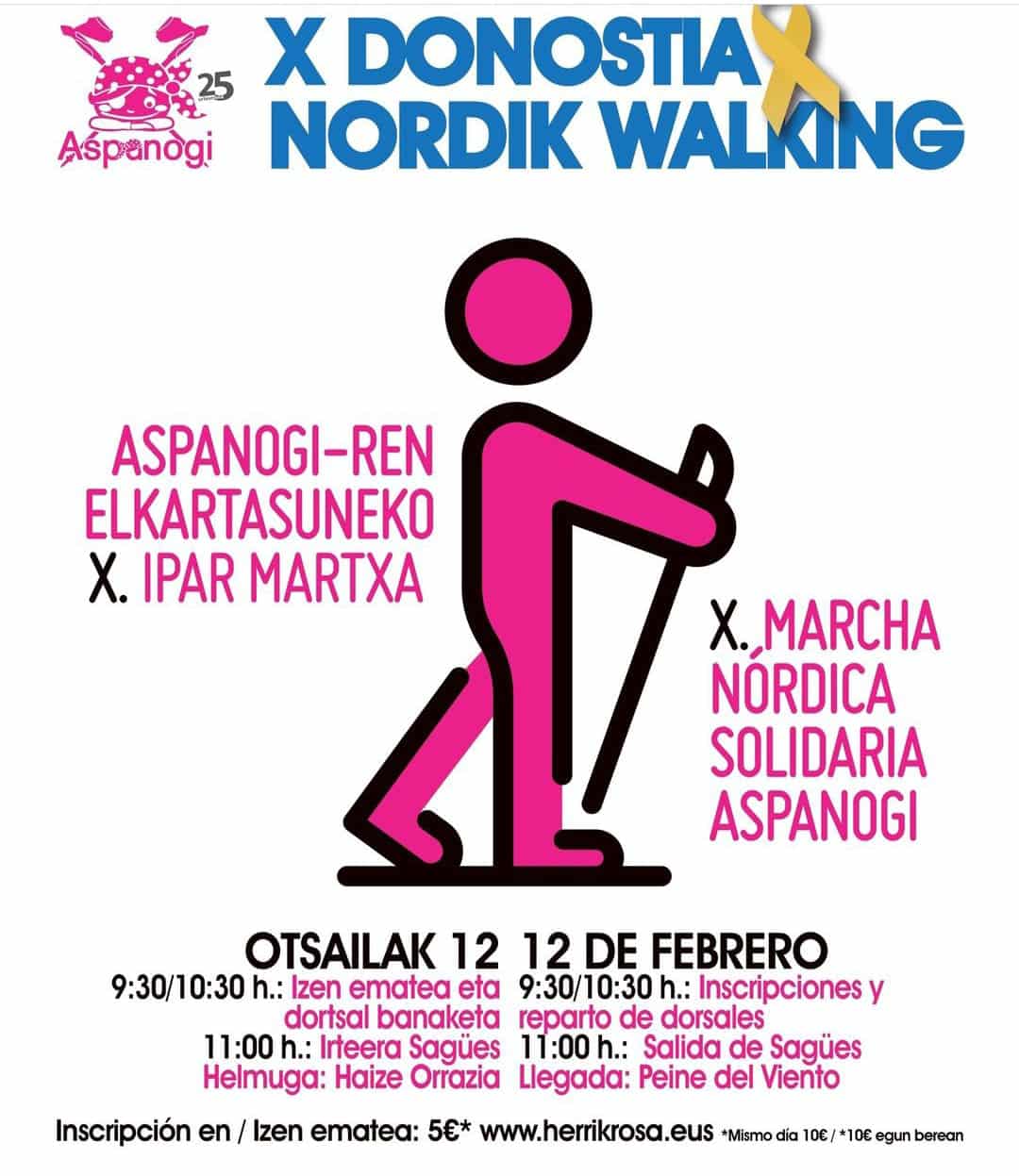 aspa - ASPANOGI anima a caminar 6 kilómetros contra el cáncer infantil este domingo en Donostia