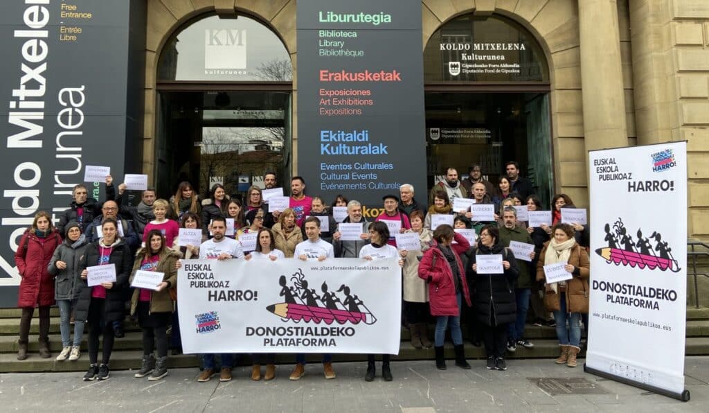 plataforma ehige "El Gobierno Vasco debería priorizar, fortalecer y extender la escuela pública vasca"