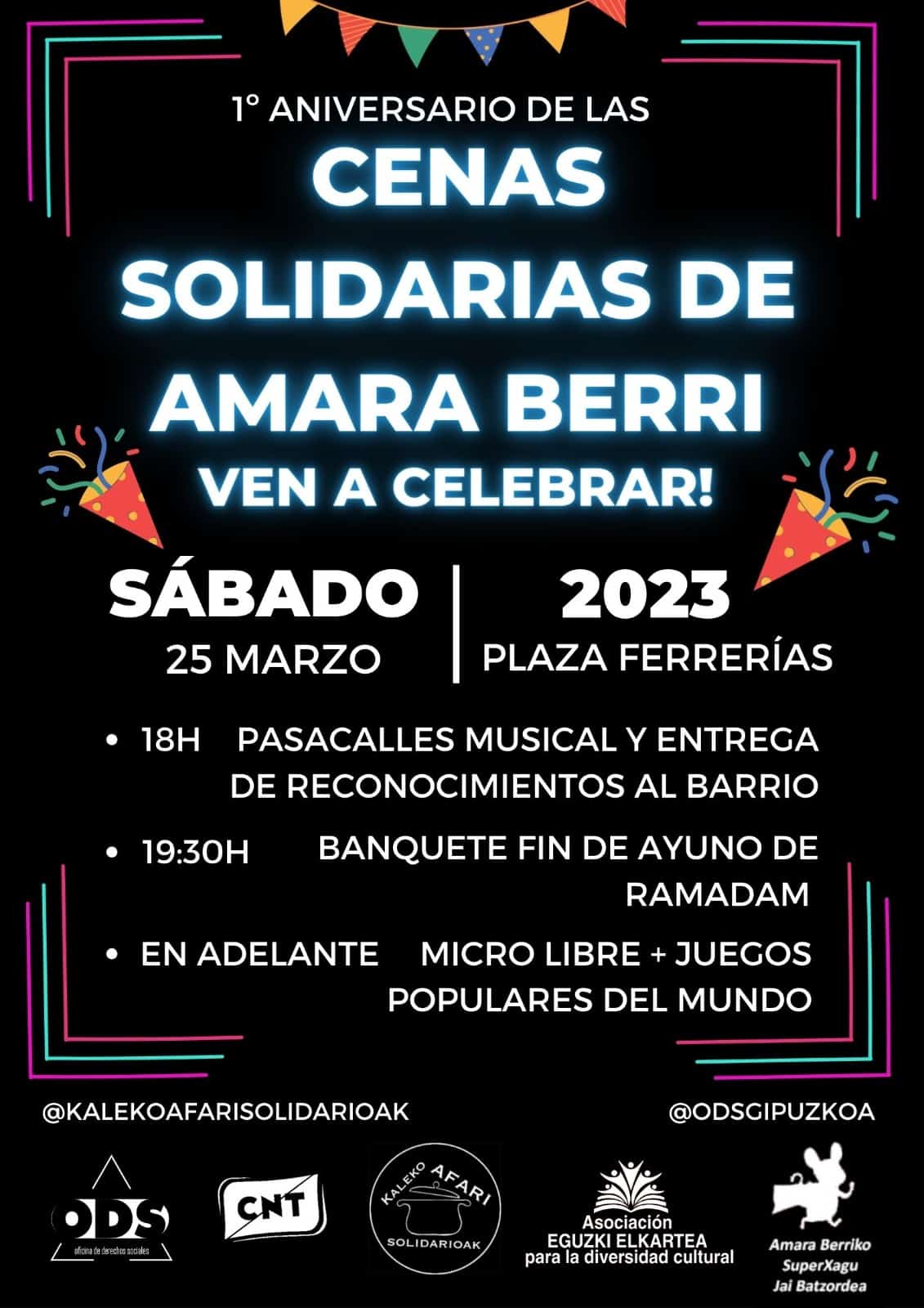 afari2 - Las cenas solidarias de Amara cumplen un año con unos 35 comensales diarios
