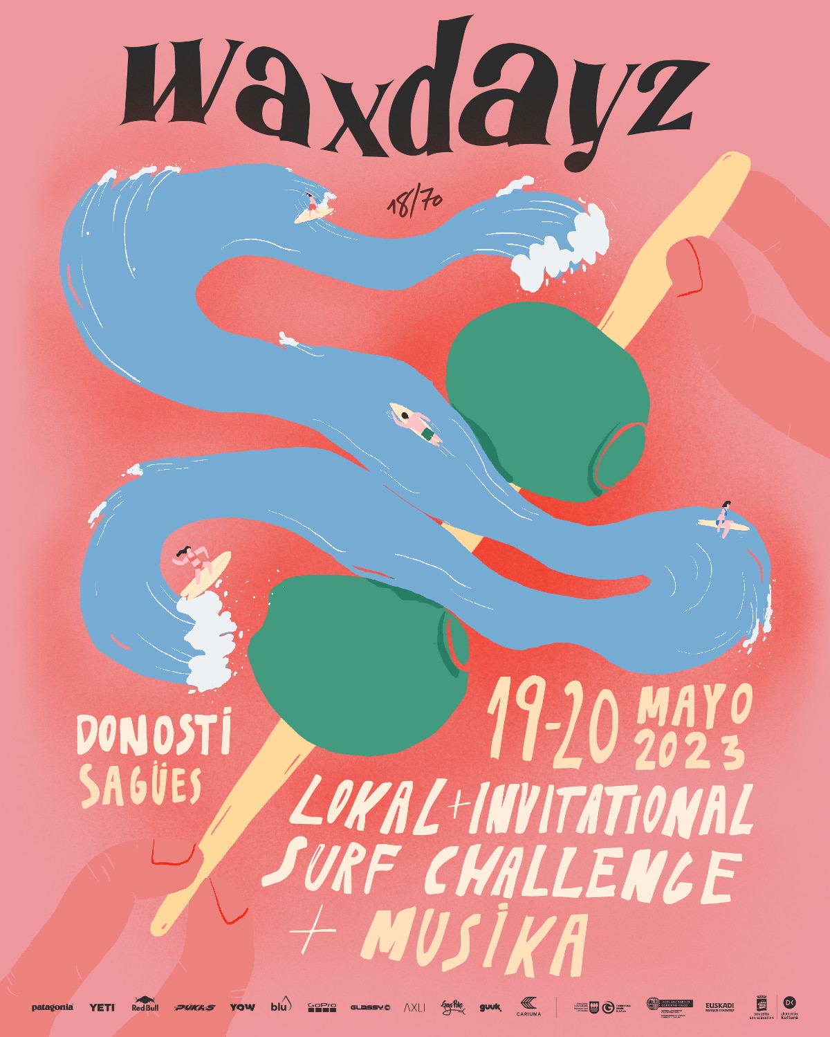 Waxdayz propone surf y música este viernes y este sábado en la Zurriola y Sagües