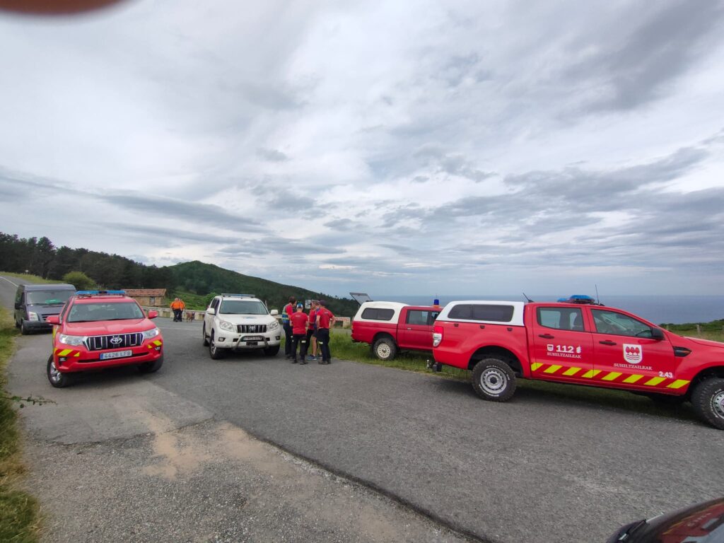 Jaizkibel busqueda Fallece un hombre en el transcurso de un incendio forestal en Jaizkibel