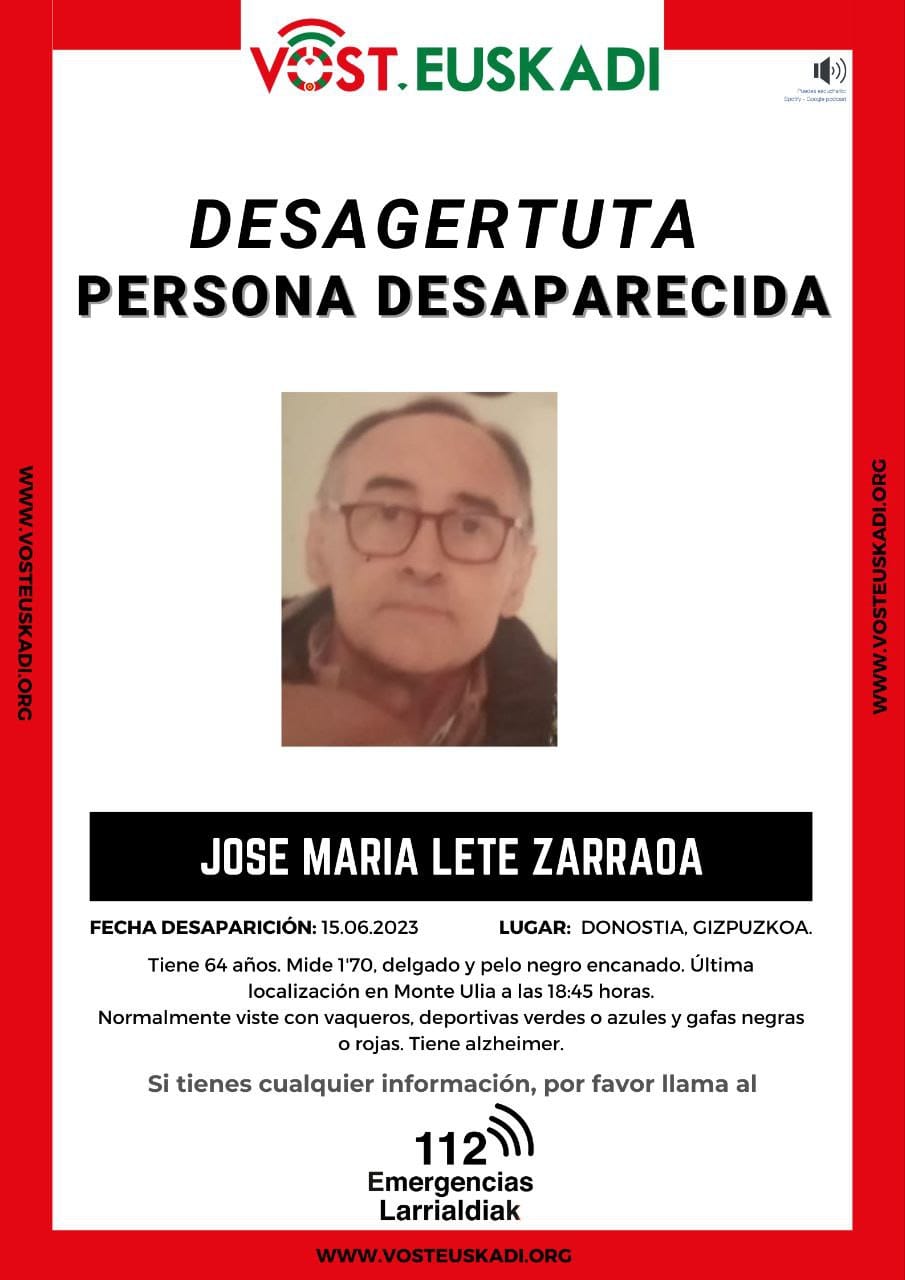 Lete Jose Maria - Se busca a un hombre por la zona de Ulia